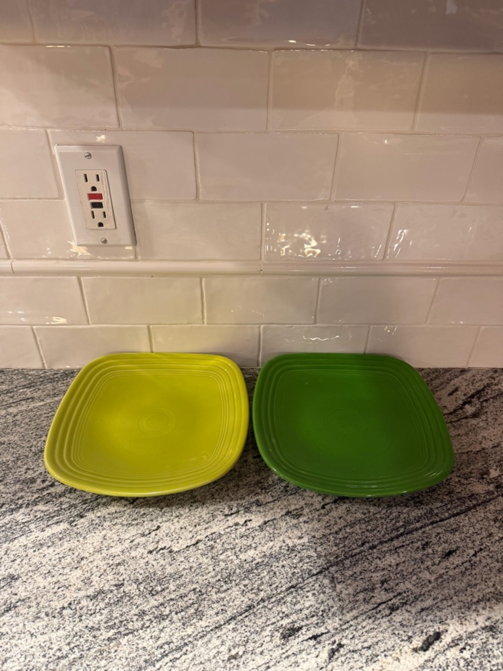 Set of 2 Fiesta Square Plate 9 1/8" Luncheon Plates